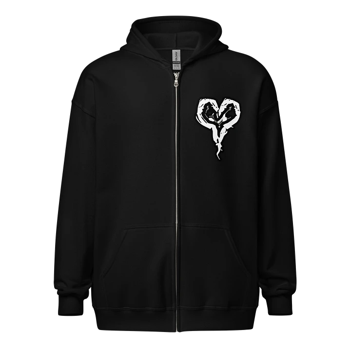 HOLLOWxWAY HOLLOW Heart Zip-Up Hoodie product image (1)