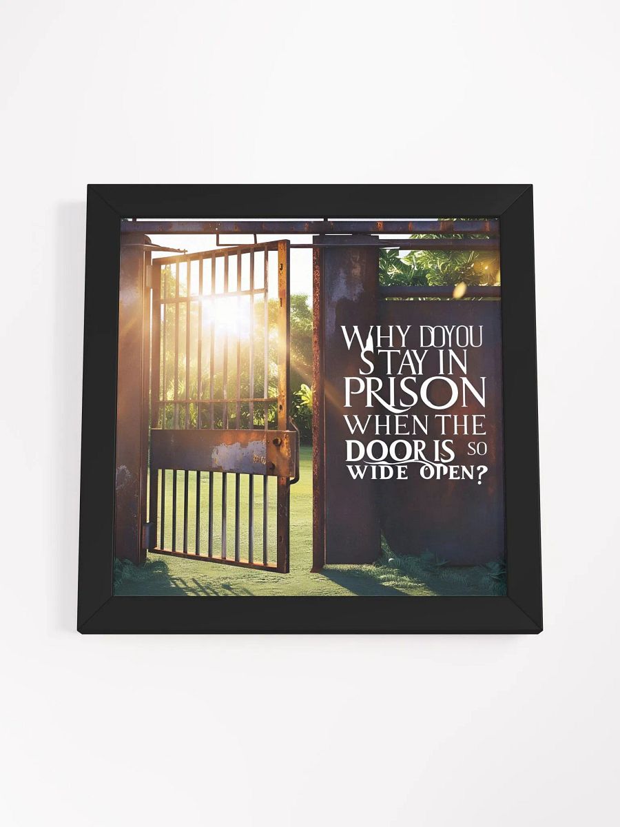 Why do you stay in prison when the door is so wide open? - Framed High-Quality Matte Poster product image (16)