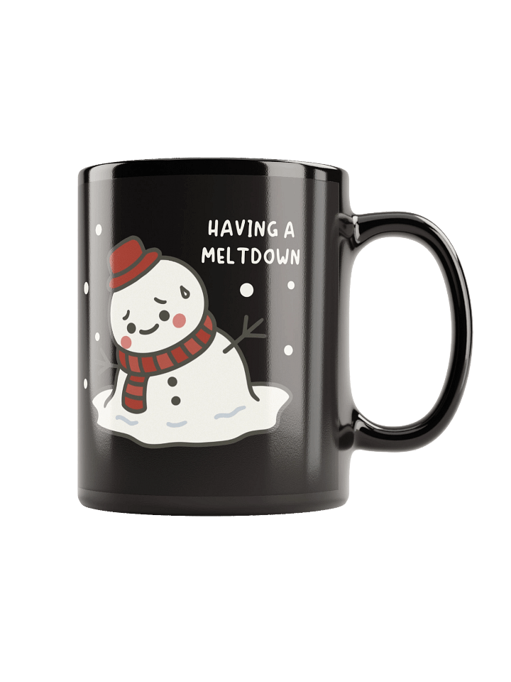 Snowman Meltdown Black Glossy Mug product image (2)