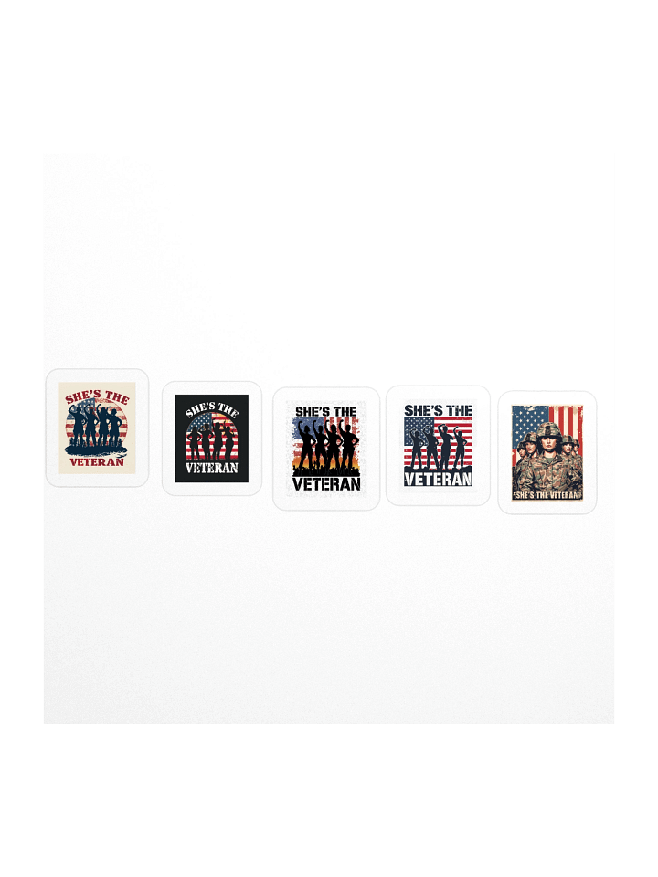 She’s The Veteran Vinyl Stickers product image (1)
