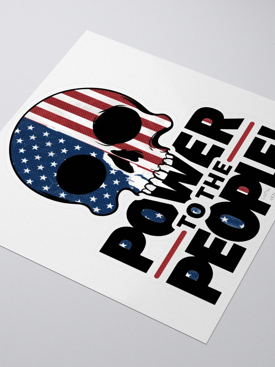 Power To The People Flag Skull Sticker product image (9)