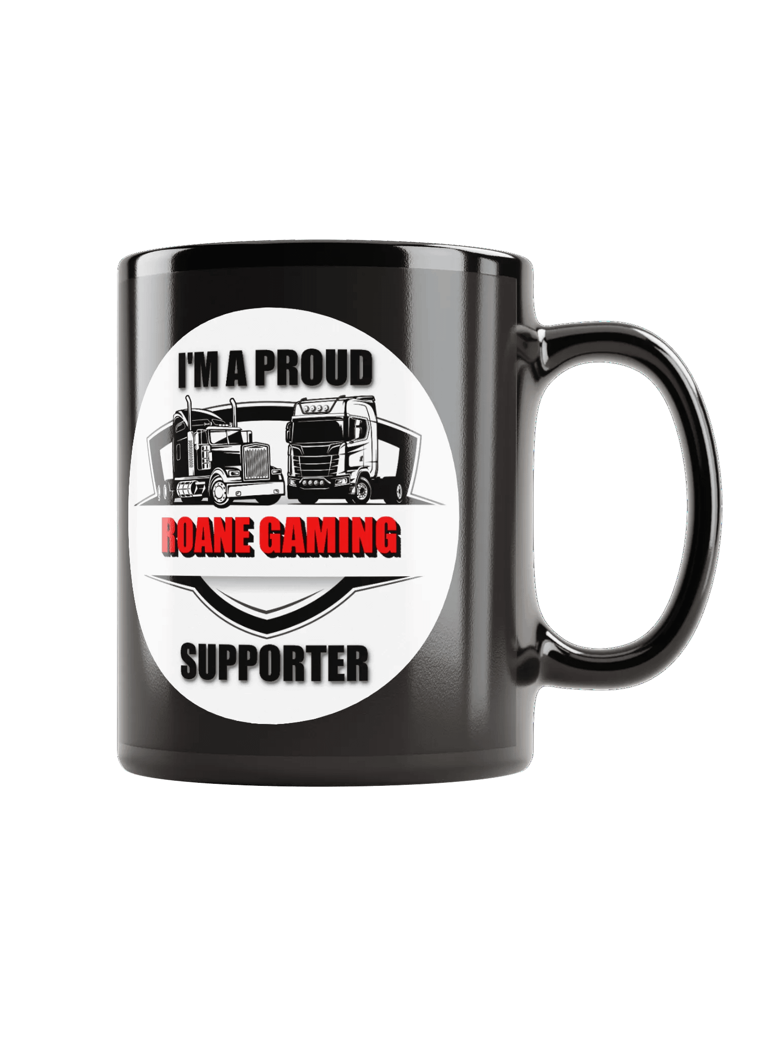 Roane Gaming Supporter Black Glossy Mug product image (1)
