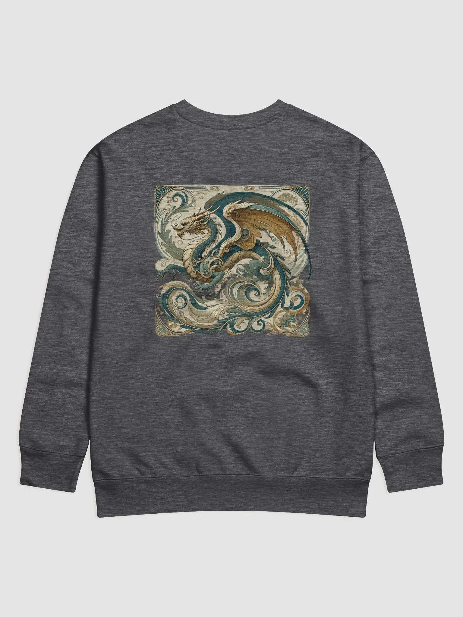 Majestic Western Dragon Art Nouveau Long Sleeve Shirt product image (10)