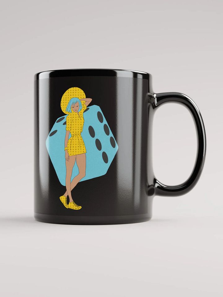 DiceGirl Black Glossy Mug product image (1)