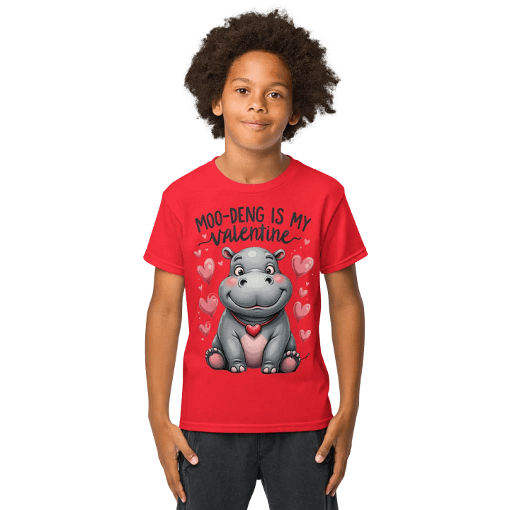 Moo-Deng is My Valentine Youth Tee product image (25)