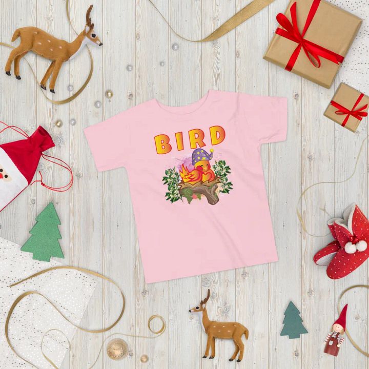 Bird Colorful Funny Cute Bella +Canvas Toddler T-Shirt – Funny Shirt, Best Gift for Kids product image (2)