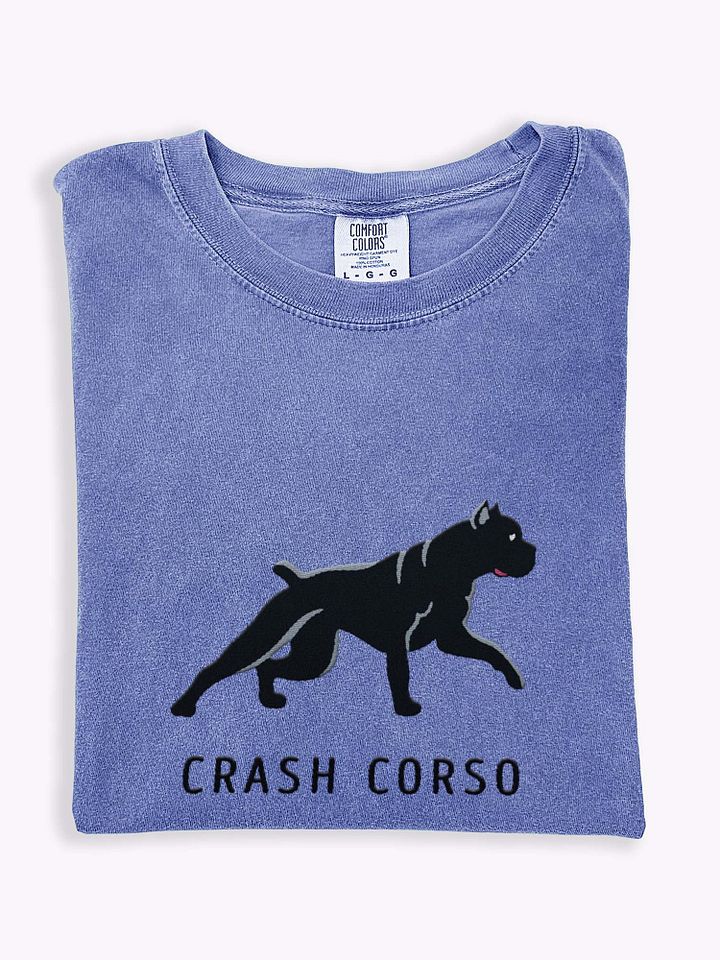Crash Corso T-Shirt(Embroidered) of a Cane Corso(Black) product image (1)