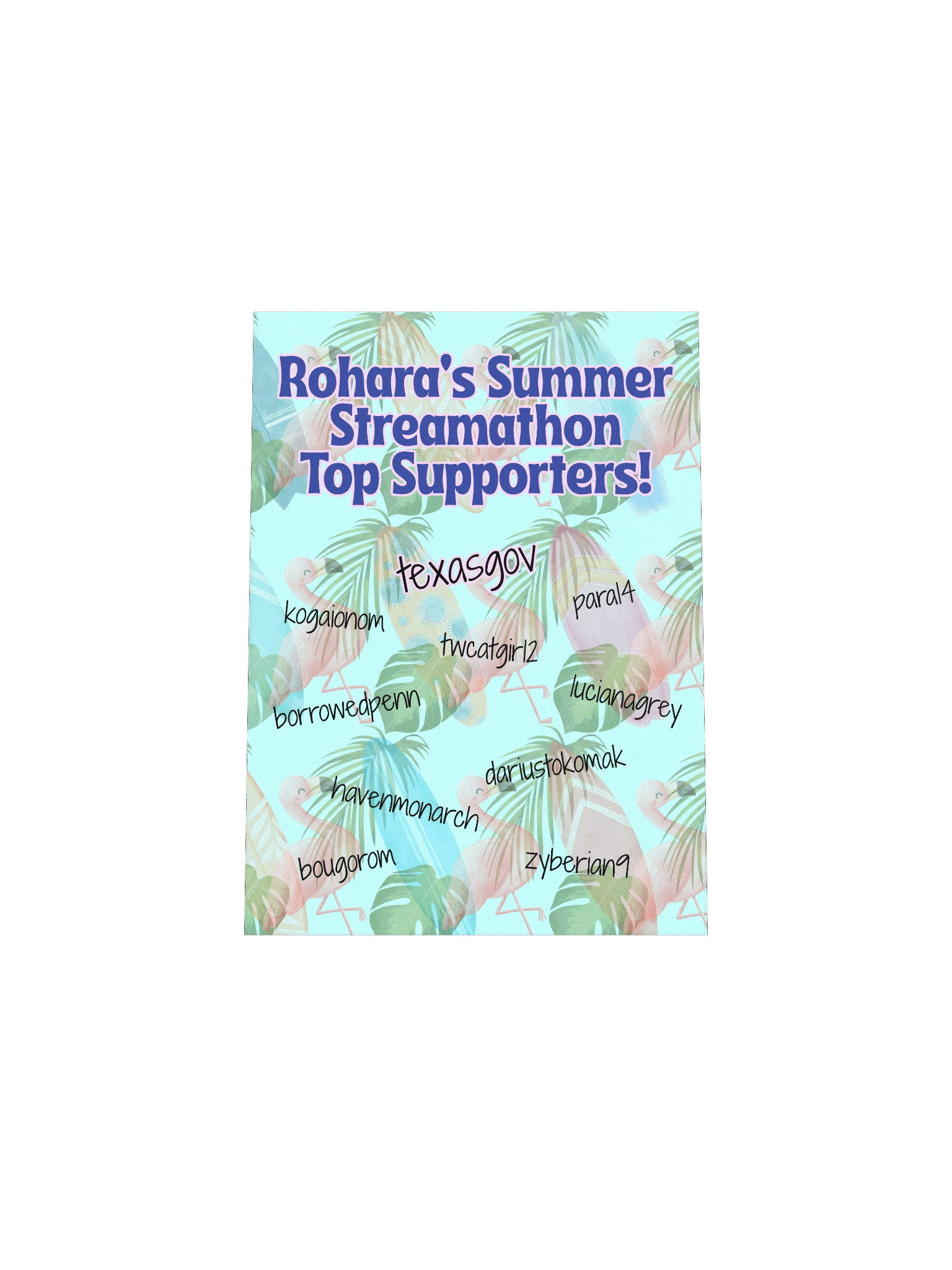 Rohara's Summer Streamathon Top Supporters Wall Covering product image (4)