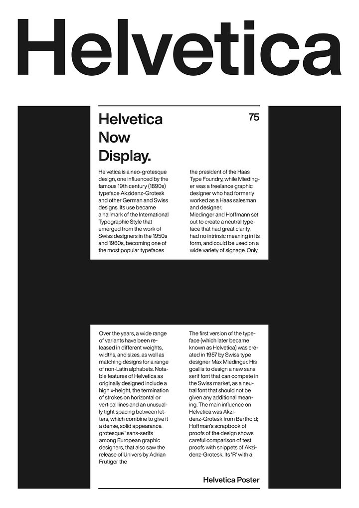 Helvetica H Poster product image (1)