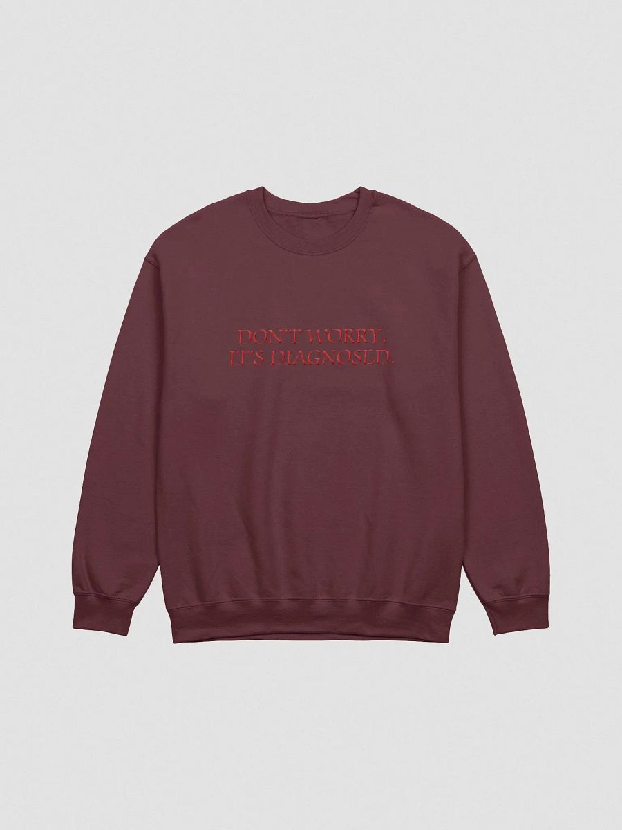 DW, IT'S DIAGNOSED. (lg. design, red thread) embroidered crewneck product image (10)