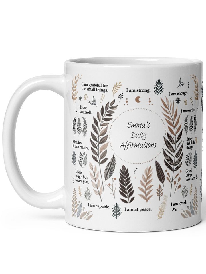 Personalized Daily Affirmations White Glossy Ceramic Mug product image (2)