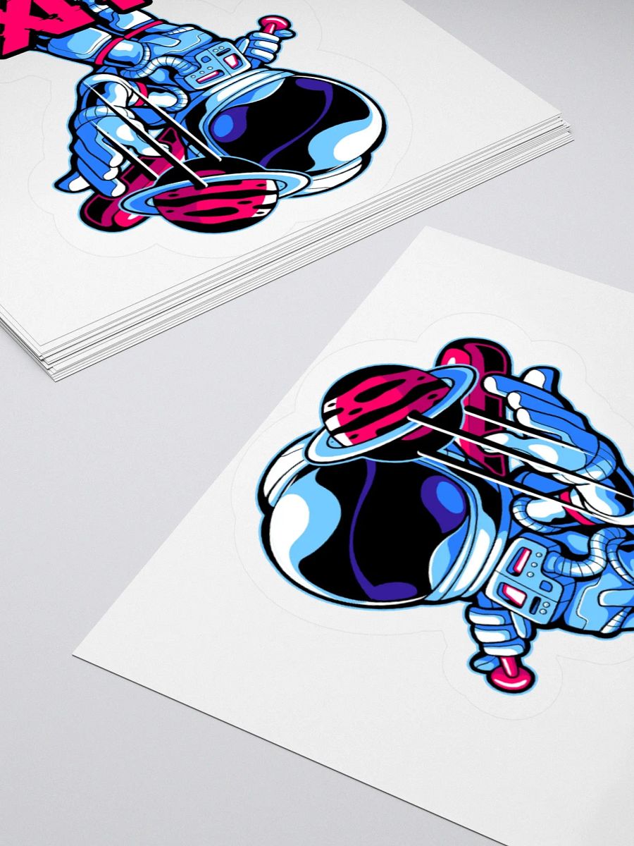 Galactic AUXgaming Astronaut Kiss Cut Stickers product image (4)