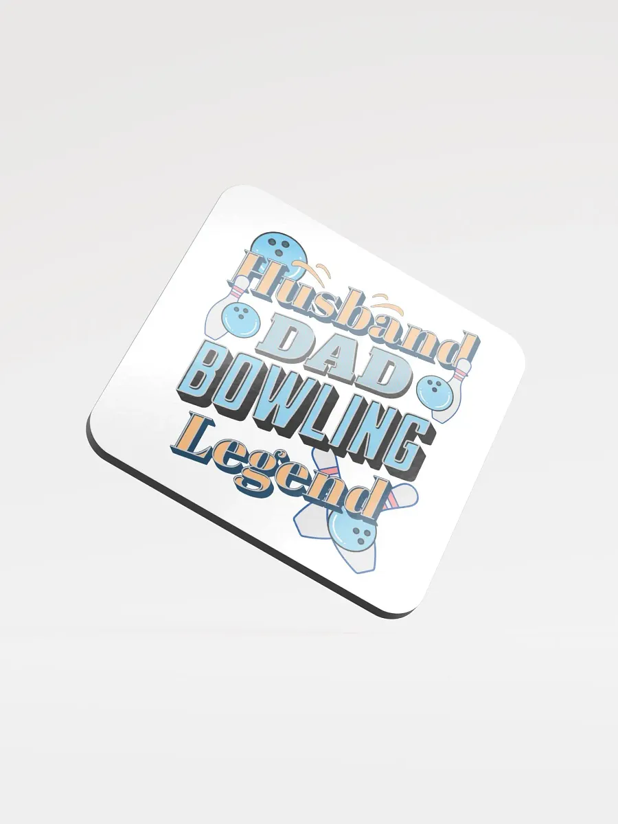 Husband Dad Bowling Legend Cork Coaster product image (1)