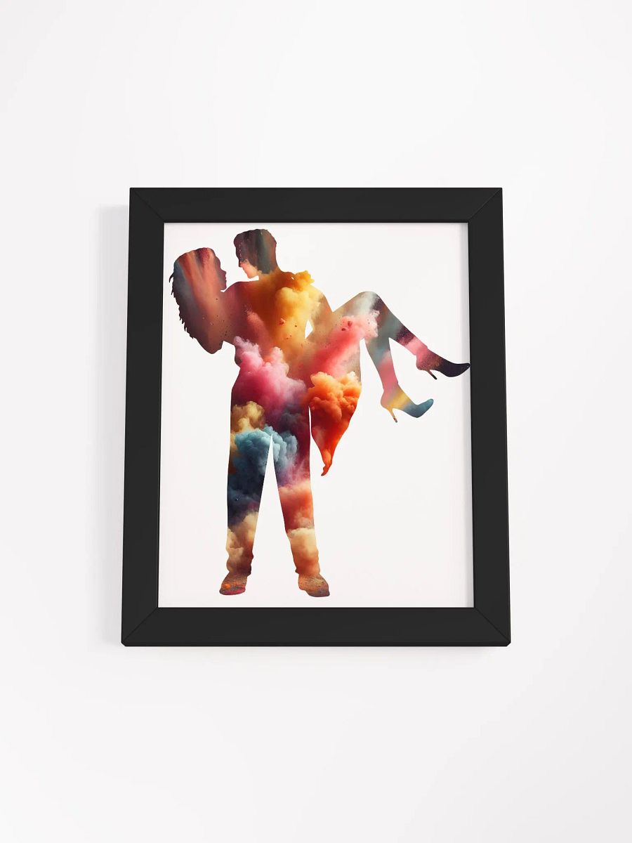 Framed Artistic Print – Romantic Silhouette with Cloud Colors product image (1)