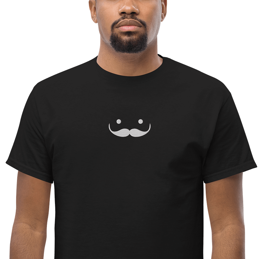 Embroidered Cute Mustache Face T-Shirt product image (2)