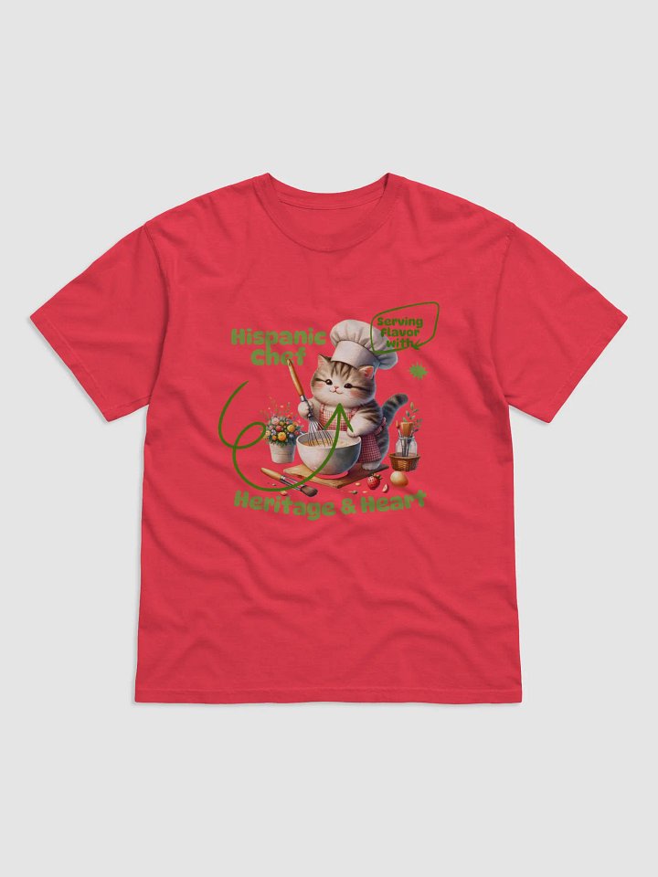 Hispanic Chef Serving Flavor with Heritage & Heart Cotton T-Shirt product image (65)