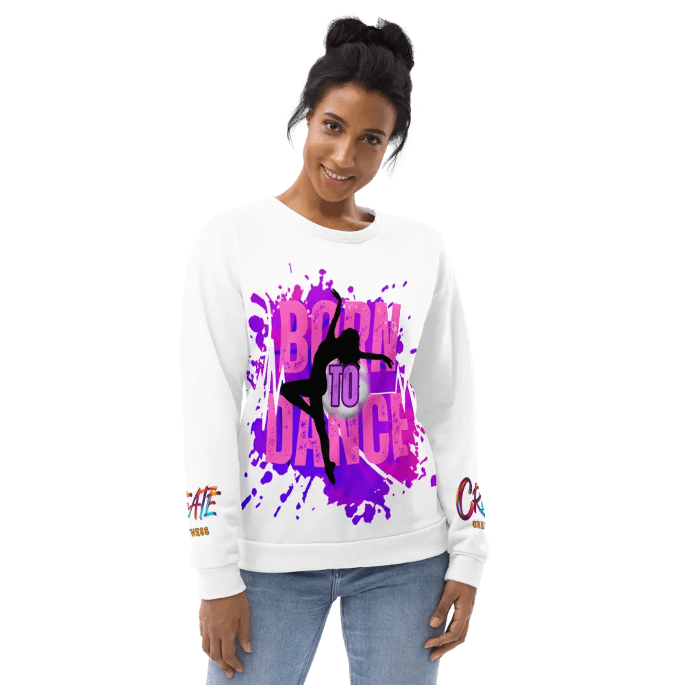 Born to Dance Her Silhouette Vibrant Visionary All-Over Print Sweatshirt product image (5)