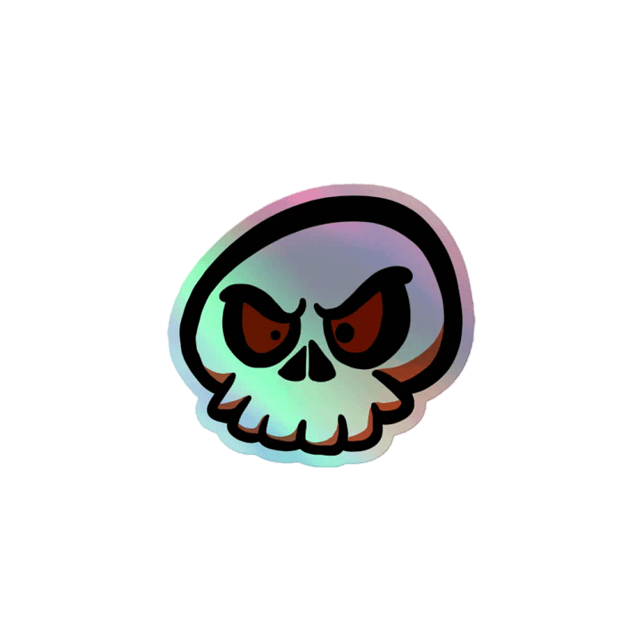 Mad Skull Holo Sticker product image (1)