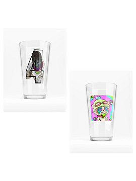Jhin + Teemo Pint Glass Bundle - pint glass x2