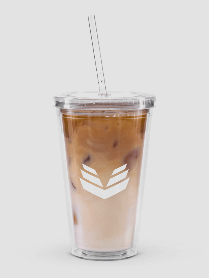Double Wall Clear Plastic Tumbler - White product image (2)