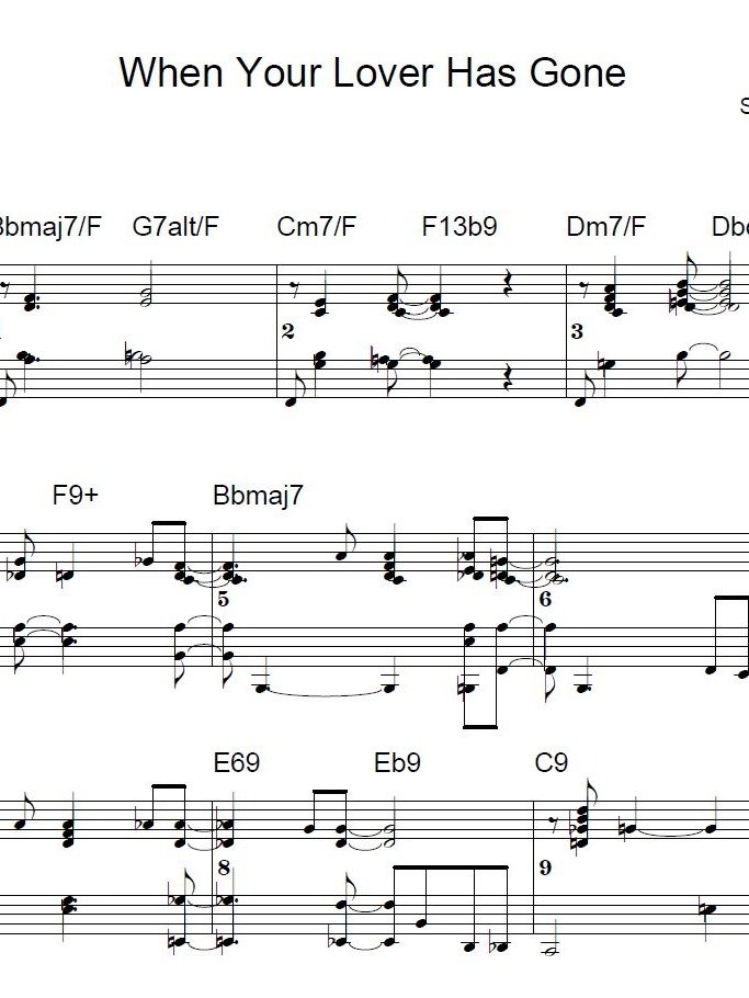 When Your Lover Has Gone - Piano sheet music product image (1)