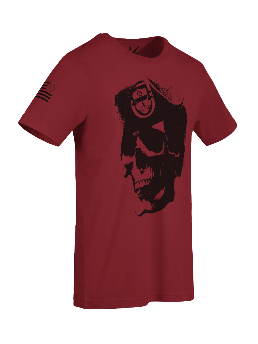 Murdered Out Skull Beret Tshirt product image (9)