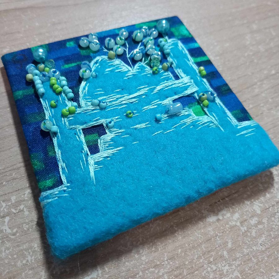 Set of 2 Forest Embroidery Squares product image (5)