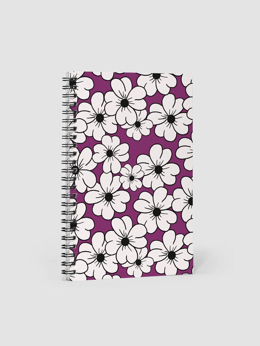 Flower power white notebook product image (1)