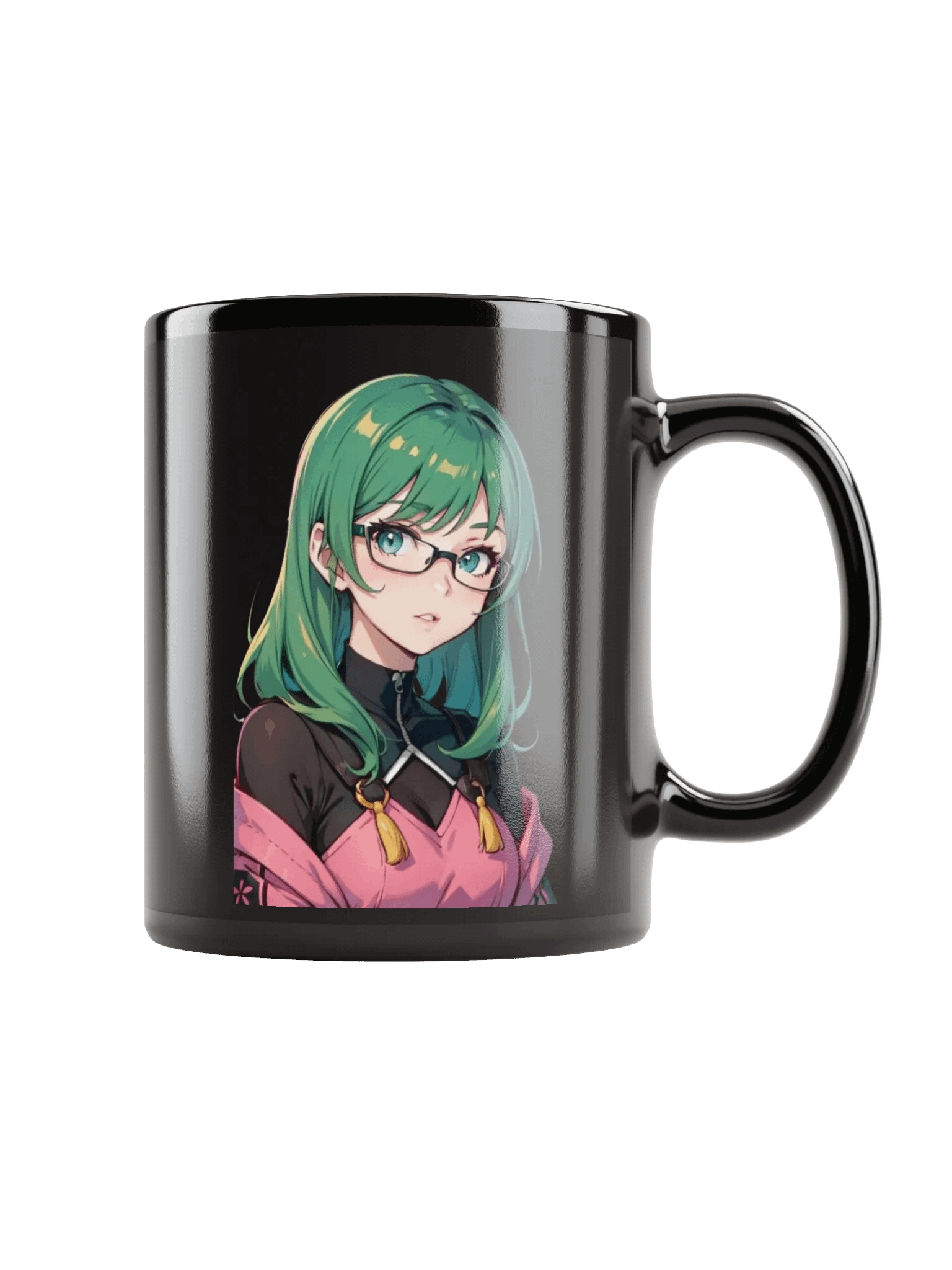 (GREEN WAIFU) K Black Mug product image (1)