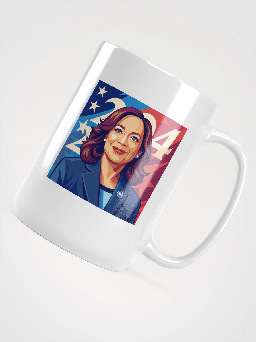 Kamala Harris 2024 Patriotic White Glossy Mug product image (4)