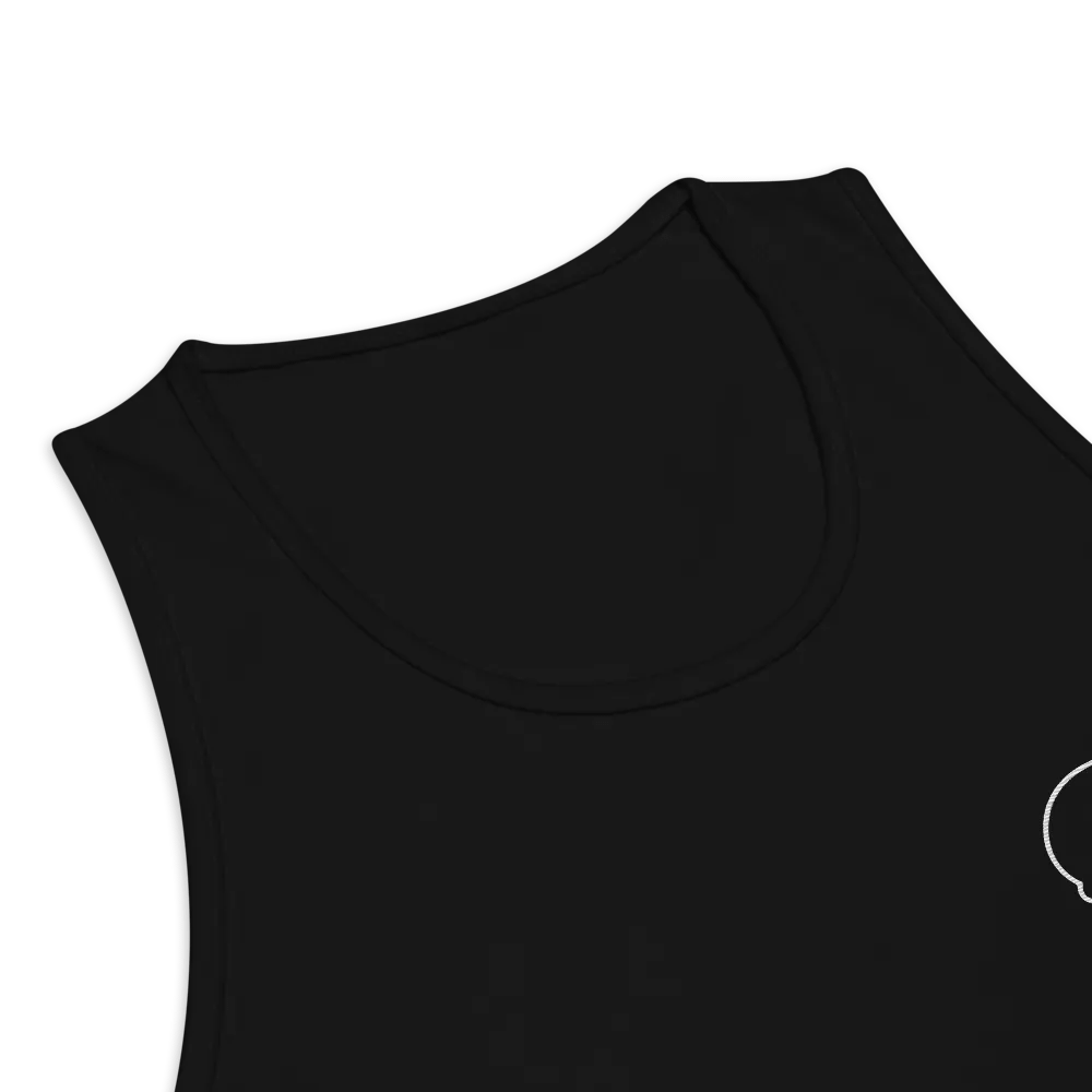 Cdog Spins Lemon Black/White Embroided Tank Top product image (11)