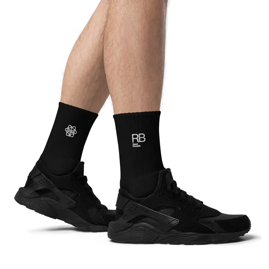 BR Embroidered Socks in Black product image (7)
