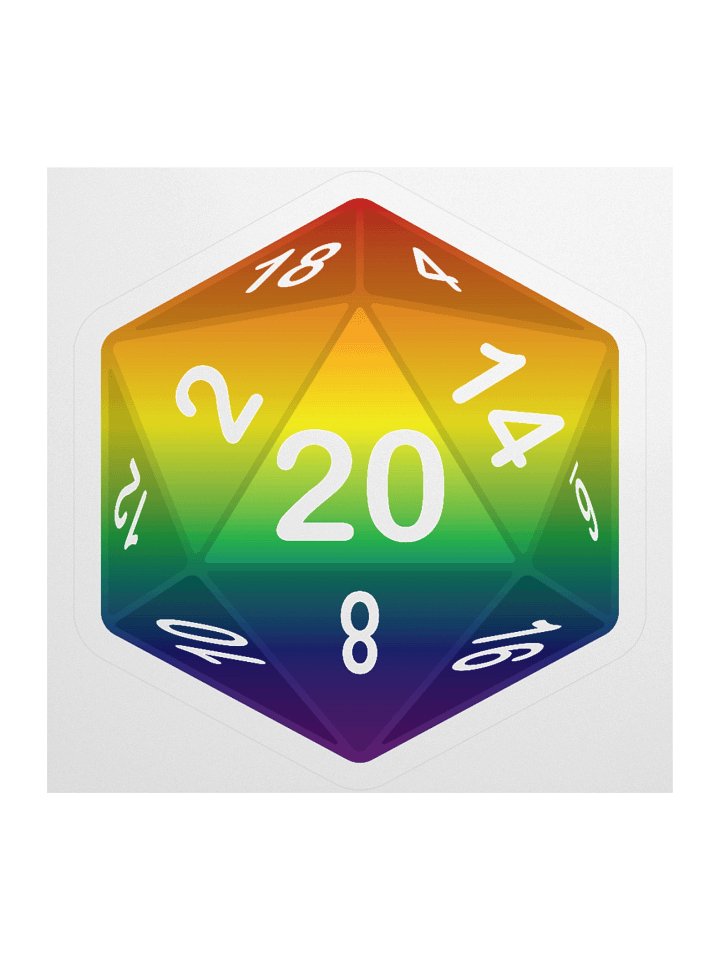 Rainbow D20 Sticker product image (2)