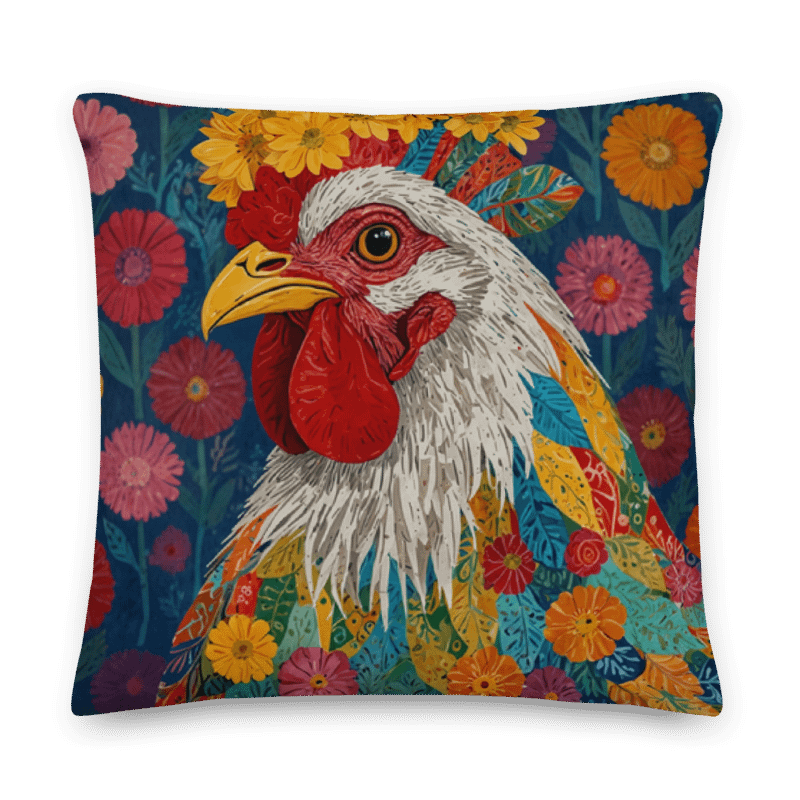 Vibrant Rooster All-Over Print Pillow product image (1)