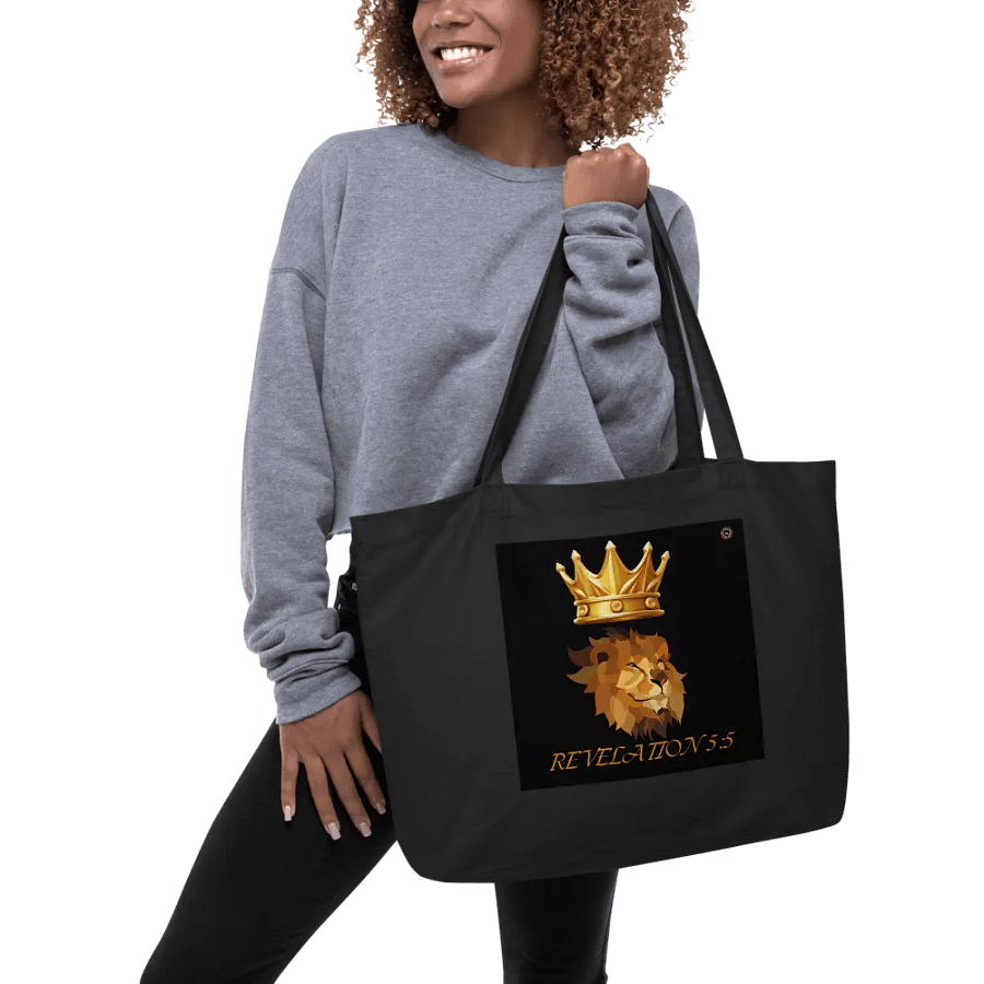 Royal Revelation Lion Crown Tote Bag_Black product image (5)