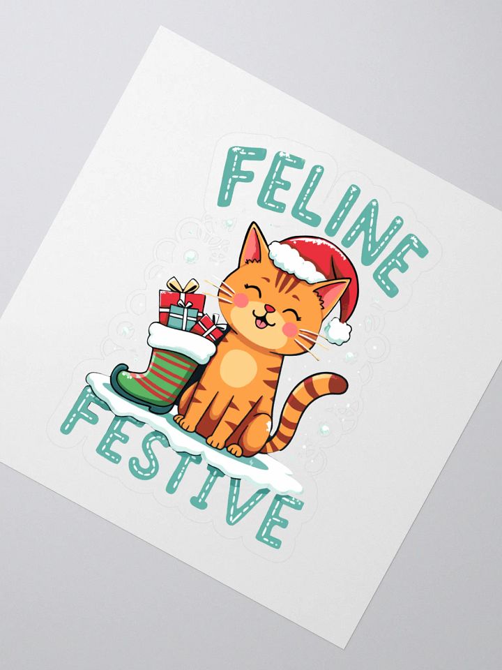 Feline Festive Kiss Cut Stickers product image (2)