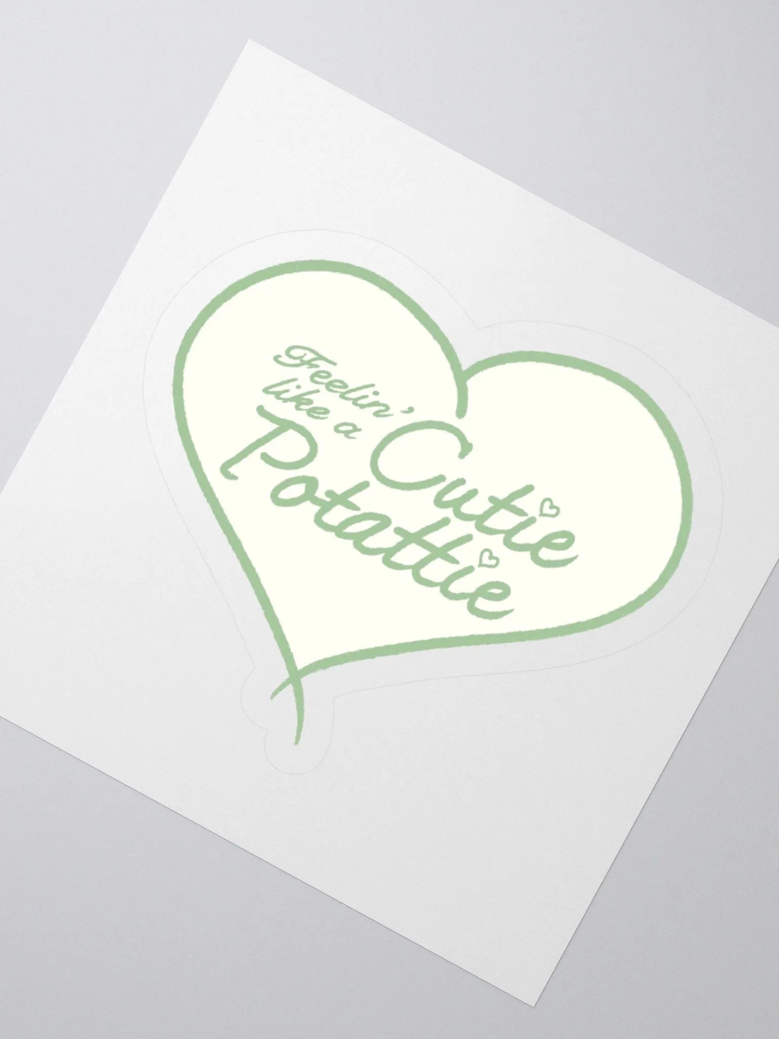Cutie Potattie White Sticker product image (6)