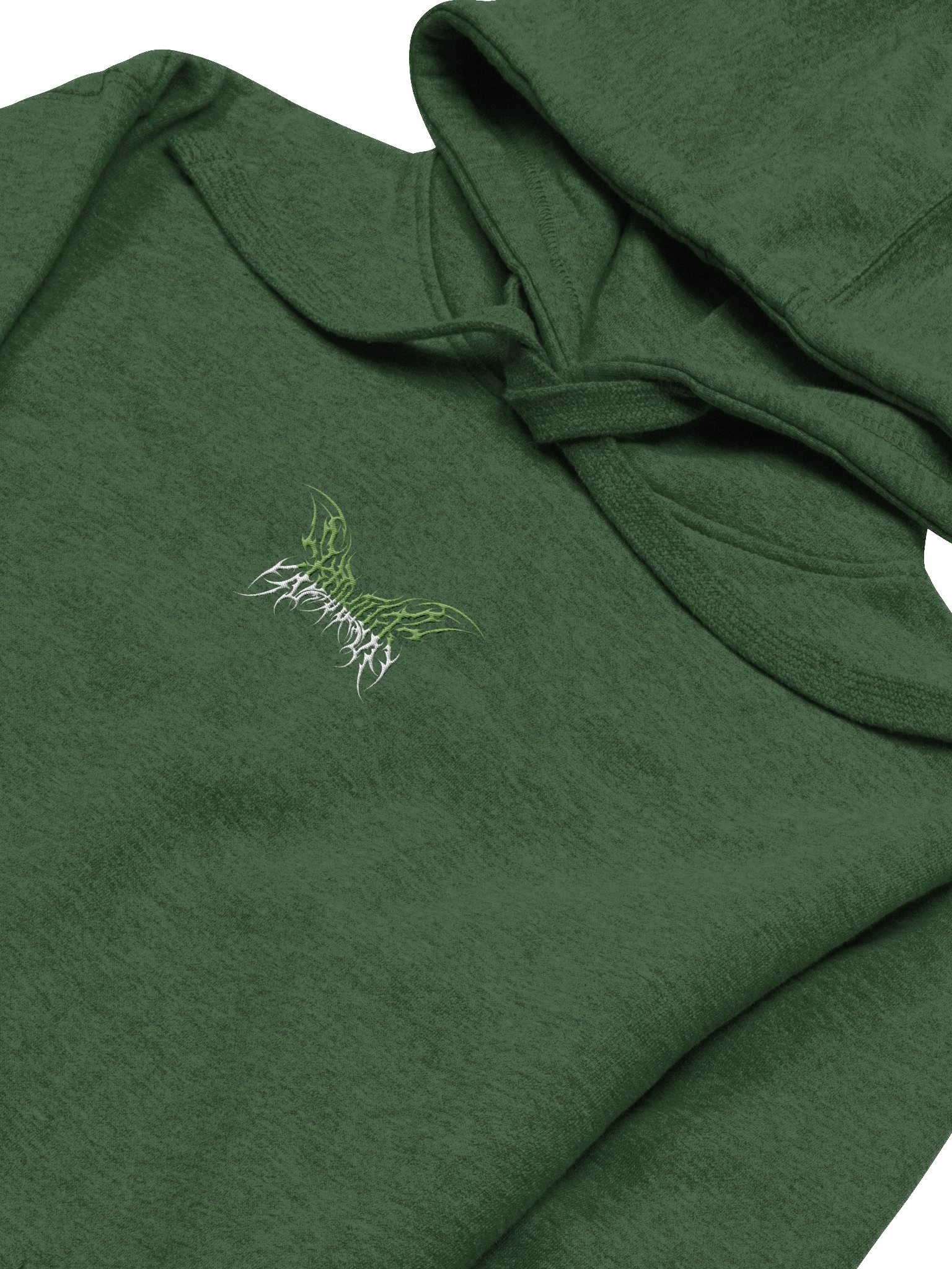 [Embroidered] Kat Kult Hoodie (Green & White logo) product image (25)