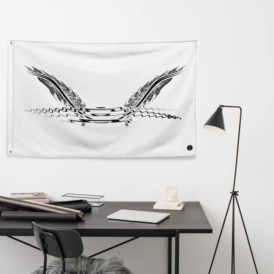 HApex Gear Black Logo - White - Flag product image (9)