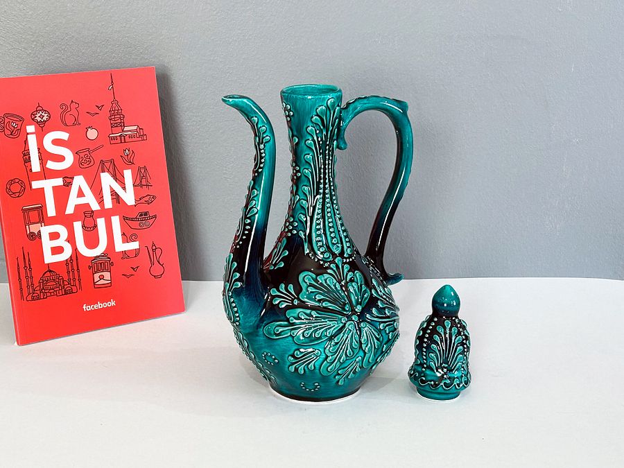 Ceramic wine jug (decor), Arabic style decor — handmade pottery, handmade ceramic product image (3)
