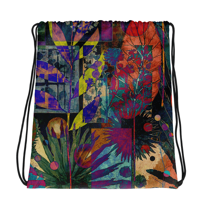 Botanical Geometry Drawstring Bag product image (1)