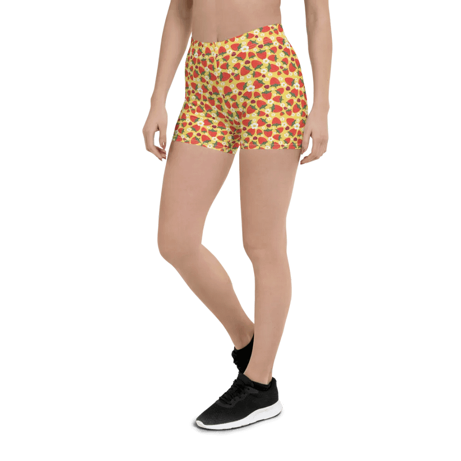 Strawberry Field and Blossom All-Over Bike Shorts product image (6)