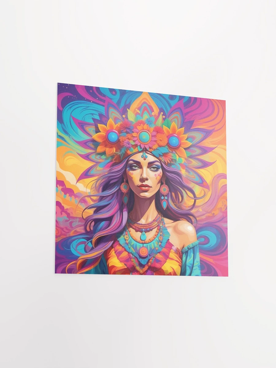 Flower Power Priestess - Square Poster product image (6)