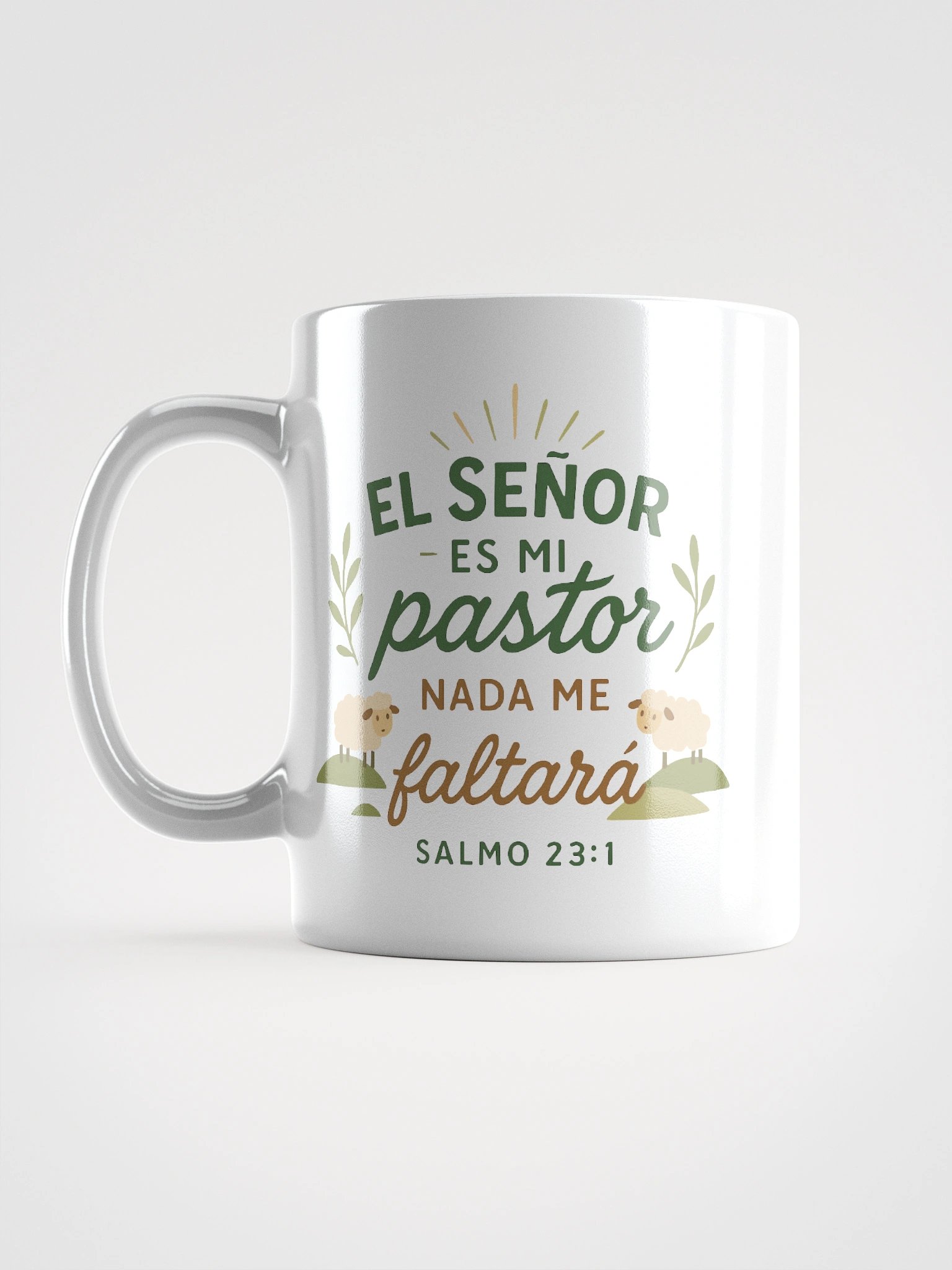 White Christian Mug – “El Señor es mi Pastor” – Spanish Psalm 23:1 product image (1)