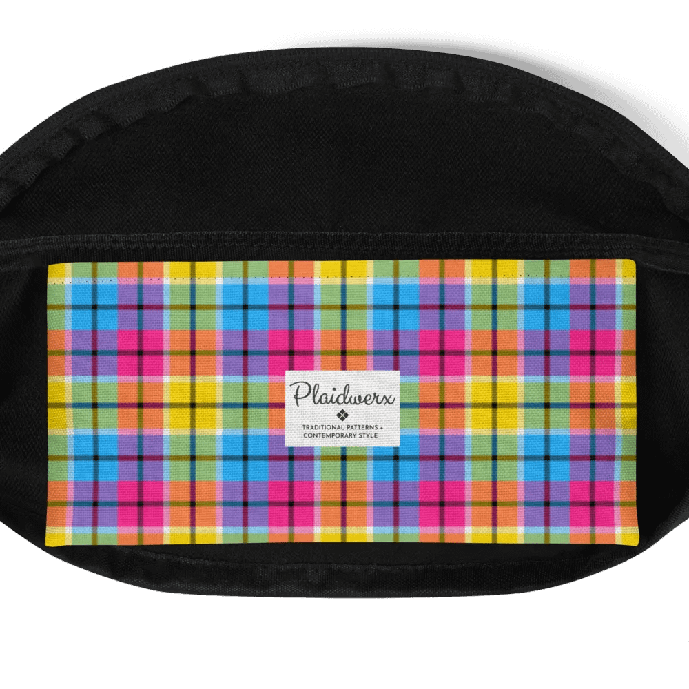Hot Pink, Turquoise, and Yellow Plaid Fanny Pack product image (6)