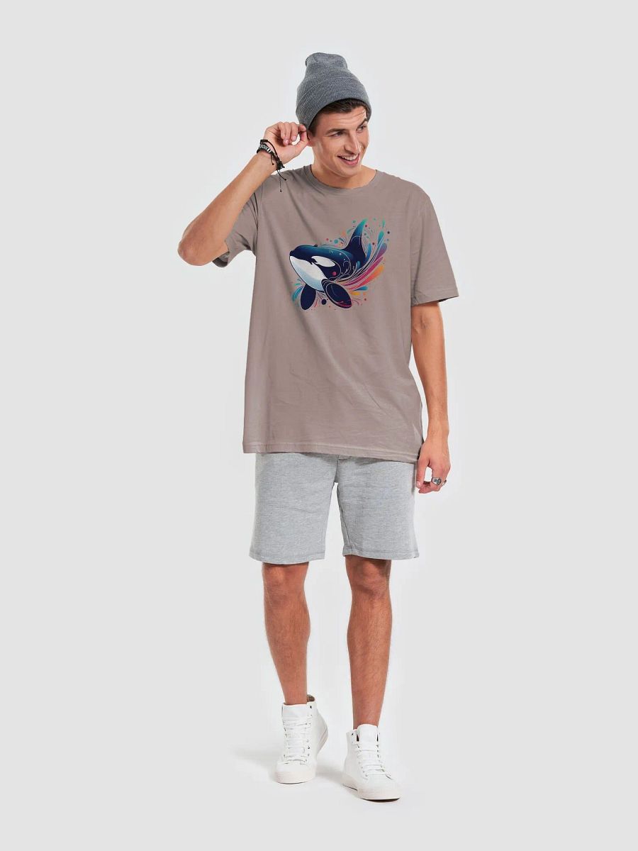 Orca Whale T-Shirt, Artistic Ocean Wildlife Tee, Orca Lover Gift, Marine Life Conservation Shirt, Vibrant Killer Whale Graphic T-shirt product image (4)