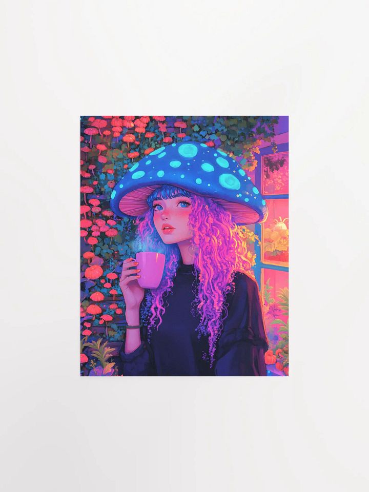 Dreamy Mushroom Girl On Matte Poster Paper product image (2)
