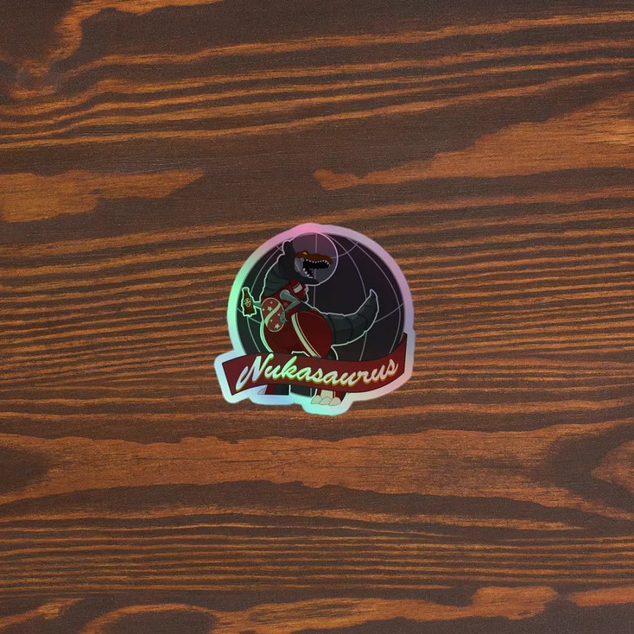 Nukasaurus Vinyl Holographic Sticker product image (5)