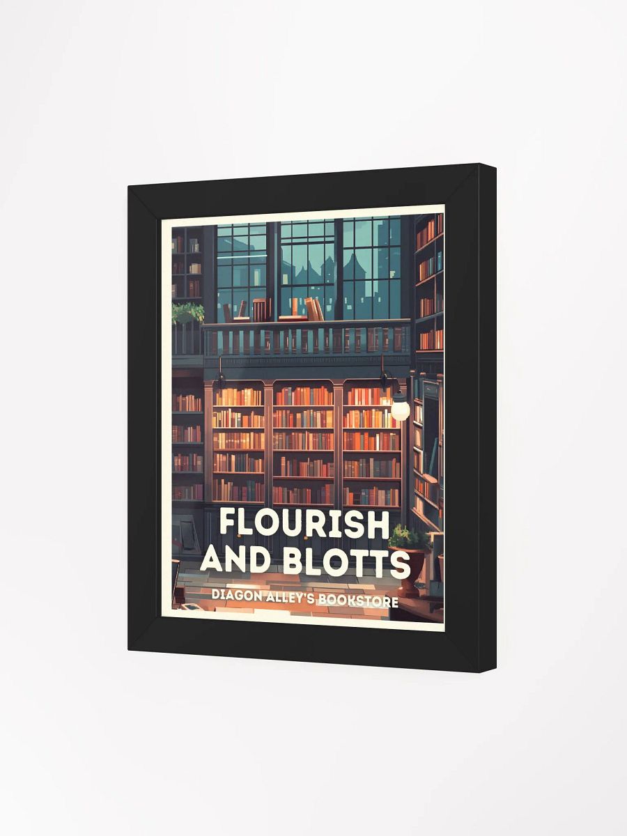Flourish and Blotts Bookstore Vintage Travel Poster product image (3)