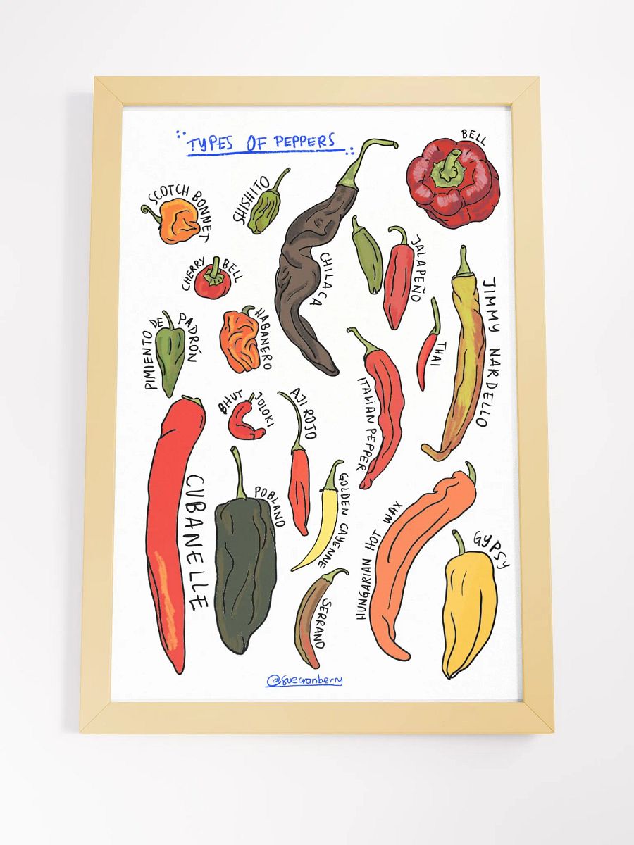 Types of Peppers Framed Poster product image (4)
